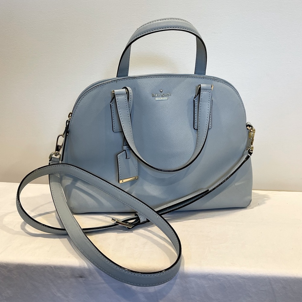 Kate Spade dusty blue leather Crossbody bag